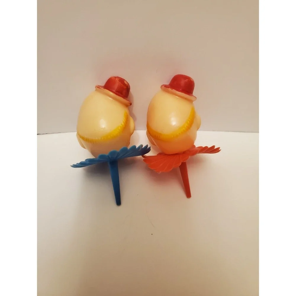 Vintage Clown Cake Toppers Plastic Molded L‎